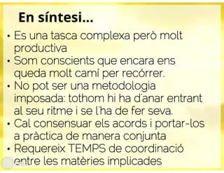 Fent camí cap al Tractament Integrat de Llengües