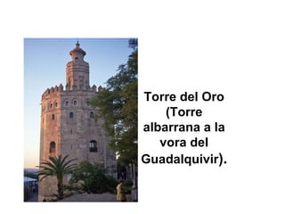 Torre del Oro (Torre albarrana a la vora del Guadalquivir ). 