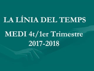 LA LÍNIA DEL TEMPS
MEDI 4t/1er Trimestre
2017-2018
 