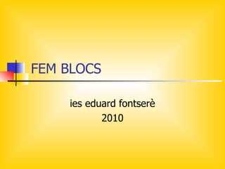FEM BLOCS ies eduard fontserè 2010 