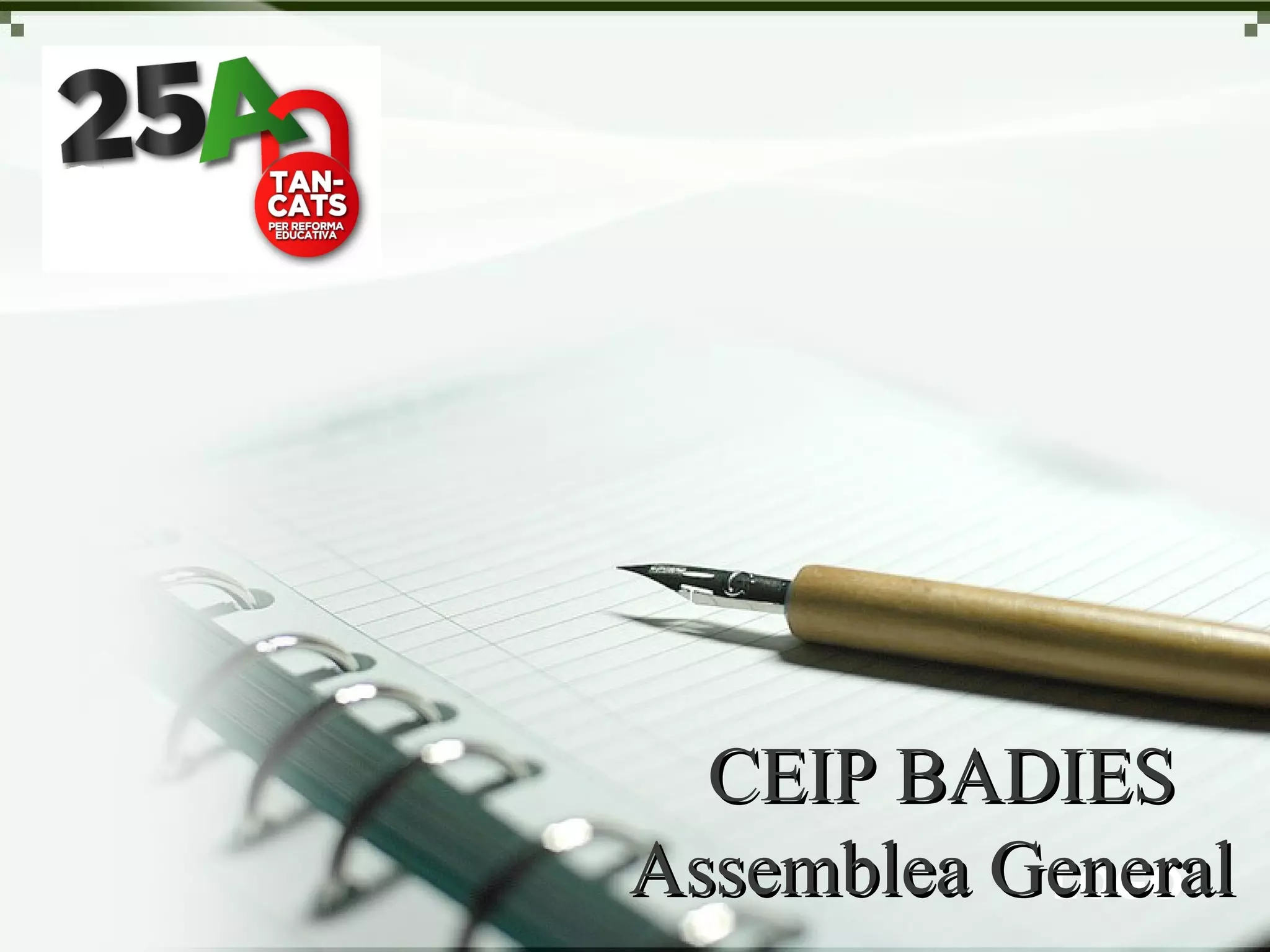 LOGO
CEIP BADIESCEIP BADIES
Assemblea GeneralAssemblea General
 