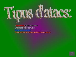 Tipus d'atacs: 