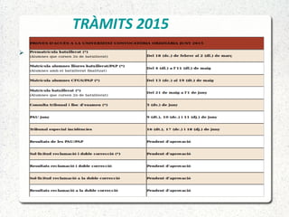 TRÀMITS 2015
 )
 
