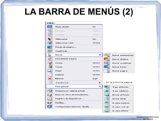 LA BARRA DE MENÚS (2)
Assessorament Activinspire
Xavi Barrera
 