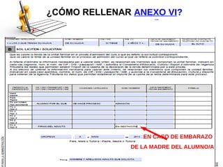 ¿CÓMO RELLENAR ANEXO VI?
EN CASO DE EMBARAZO
DE LA MADRE DEL ALUMNO/A
CLICK
 