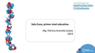 Sala Cuna, primer nivel educativo.
Mg. Patricia Araneda Castex
2023
 