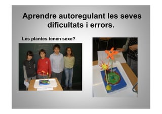 Aprendre autoregulant les seves
      dificultats i errors.
Les plantes tenen sexe?
 