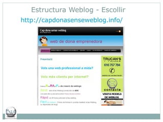Estructura Weblog - Escollir http://capdonasenseweblog.info/ 