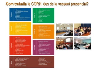 Com treballaCom treballa la CORH, des de la vessant presencial?la CORH, des de la vessant presencial?
 