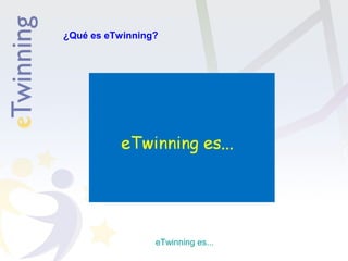 ¿Qué es eTwinning? 
eTwinning es... 
 