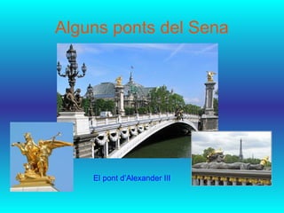 Alguns ponts del Sena




    El pont d’Alexander III
 