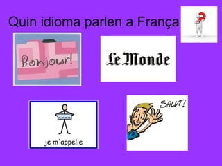 Quin idioma parlen a França
 