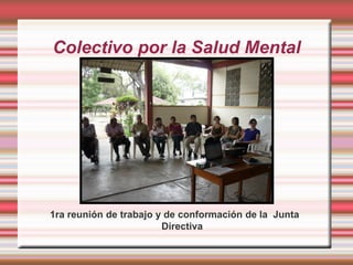 Colectivo por la Salud Mental




1ra reunión de trabajo y de conformación de la Junta
                        Directiva
 