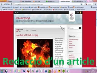 Redacció d’un article 