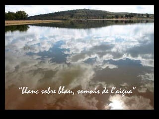 “blanc sobre blau, somnis de l’aigua”
 