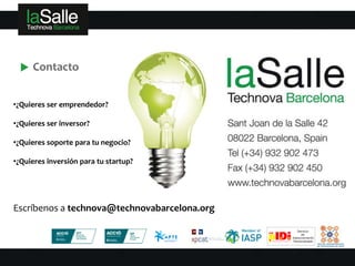 Contacto


•¿Quieres ser emprendedor?

•¿Quieres ser inversor?

•¿Quieres soporte para tu negocio?

•¿Quieres inversión para tu startup?




Escríbenos a technova@technovabarcelona.org
 