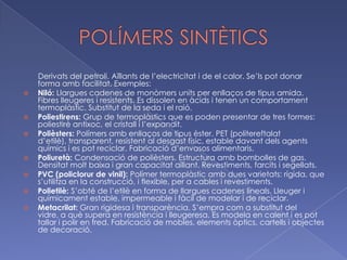 ELS POLÍMERSMIQUEL BERNAL