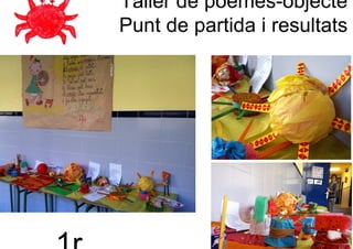 Taller de poemes-objecte
Punt de partida i resultats
 