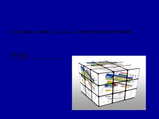 E con isto a orixe, os usos,  e a evolución de internet. FIN………. 