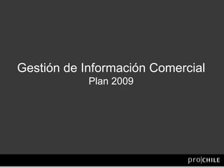 Gestión de Información Comercial Plan 2009 