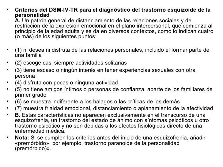 Trastorno Esquizoide De La Personalidad Dsm 5 - diaphomanual33