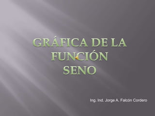 GRÁFICA DE LA FUNCIÓN  SENO Ing. Ind. Jorge A. Falcón Cordero 