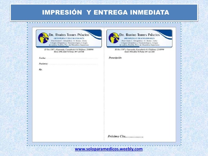 formato de recetario medico