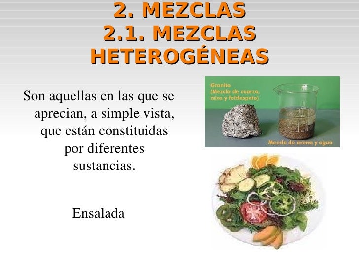 MEZCLAS Y SUSTANCIAS PURAS