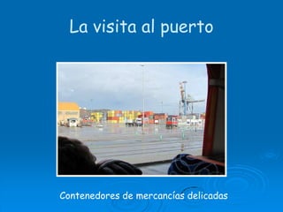 La visita al puertoContenedores de mercancías delicadas
