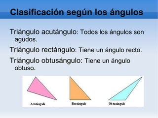 Triángulo isósceles:   Dos lados iguales y uno desigual. 