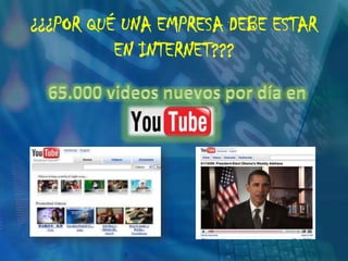 ¿¿¿POR QUÉ UNA EMPRESA DEBE ESTAR EN INTERNET???65.000 videos nuevos por día en