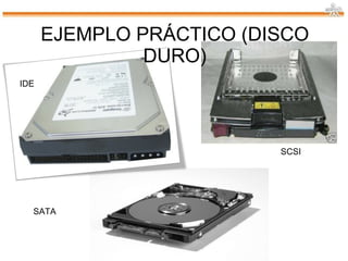 EJEMPLO PRÁCTICO (DISCO DURO) SATA IDE SCSI 