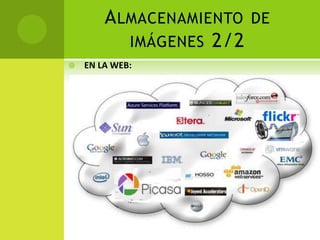 ALMACENAMIENTO DE
IMÁGENES 2/2
EN LA WEB: