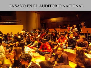 ENSAYO EN EL AUDITORIO NACIONAL
 