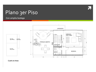 
Plano 3er Piso
Con amplia bodega
 