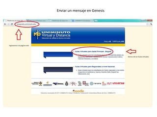 Enviar un mensaje en Genesis
 