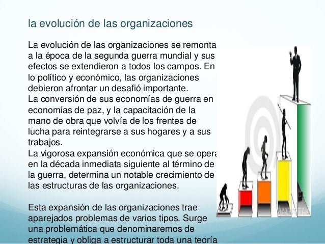 LA EVOLUCIÓN DE LAS ORGANIZACIONES