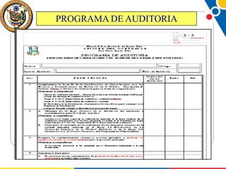 PROGRAMA DE AUDITORIA

 