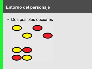 Entorno del personaje
●

Dos posibles opciones

 