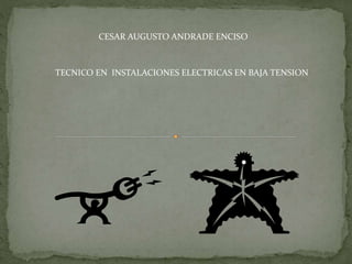 CESAR AUGUSTO ANDRADE ENCISO
TECNICO EN INSTALACIONES ELECTRICAS EN BAJA TENSION
 