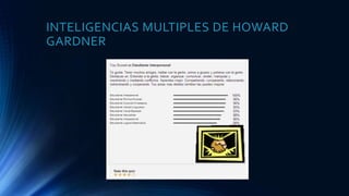INTELIGENCIAS MULTIPLES DE HOWARD
GARDNER
 
