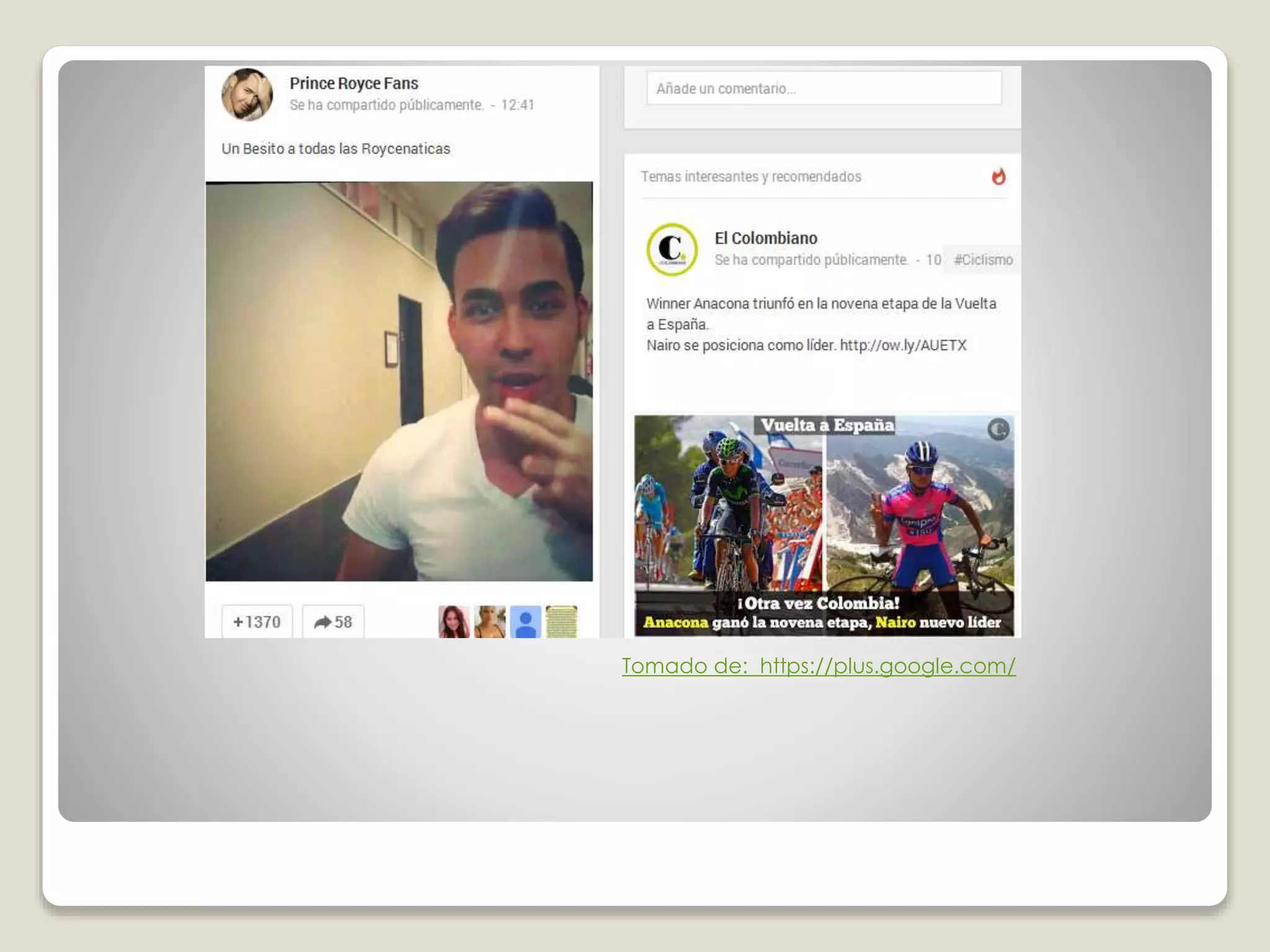 Tomado de: https://plus.google.com/ 
 