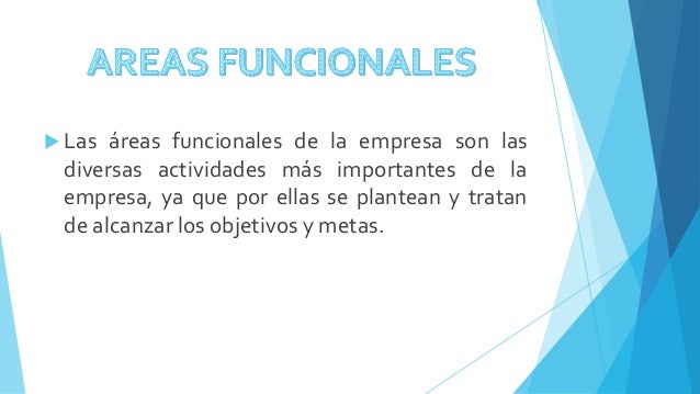 Áreas funcionales de la empresa