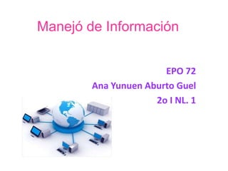 Manejó de Información
EPO 72
Ana Yunuen Aburto Guel
2o I NL. 1
 