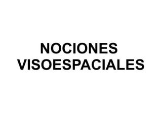 NOCIONES
VISOESPACIALES
 