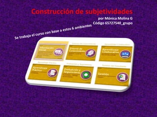Construcción de subjetividades
por Mónica Molina G
Código 65727540_grupo
 