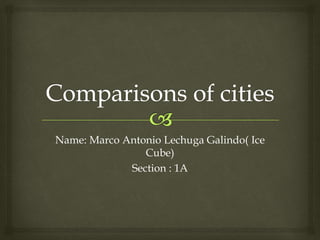 Name: Marco Antonio Lechuga Galindo( Ice
Cube)
Section : 1A
 