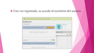  Una vez registrado, se accede al escritorio del usuario.
 
