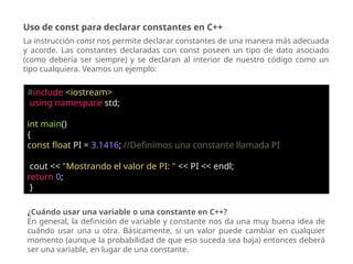 Programación Básica en el leguaje c++, con ejemplos | PPTX