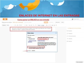 ENLACES DE INTERNET EN LAS ENTRADAS
 